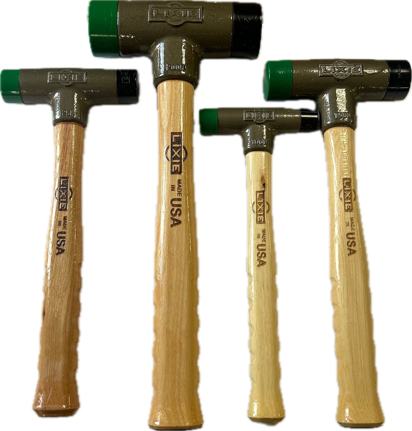 Lixie 4-Piece Deadblow Hammer Set, 1", 1 1/4", 1-1/2" & 2" Hard & Medium Faces